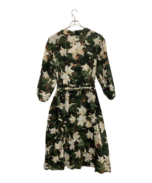 INGEBORG（インゲボルグ）INGEBORG (インゲボルグ) 長袖ワンピース グリーン サイズ:4　11号の古着・服飾アイテム
