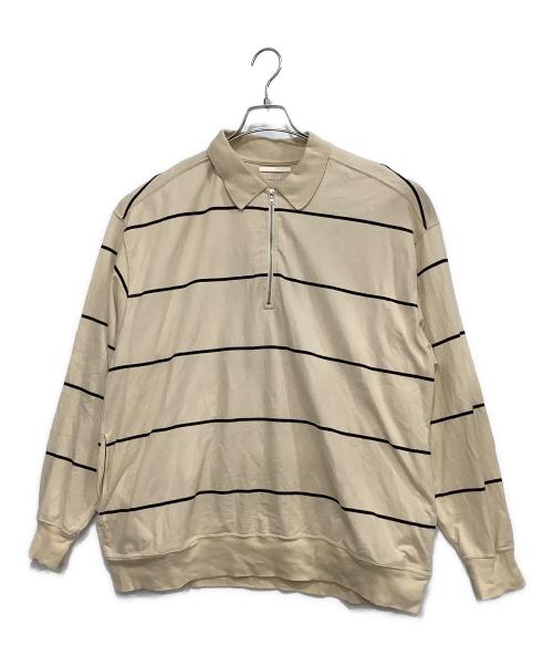 BLURHMS（ブラームス）blurhms (ブラームス) ハーフジップスウェット アイボリー サイズ:3の古着・服飾アイテム