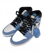 NIKEナイキ）の古着「ハイカットスニーカー」｜ホワイト×スカイブルー