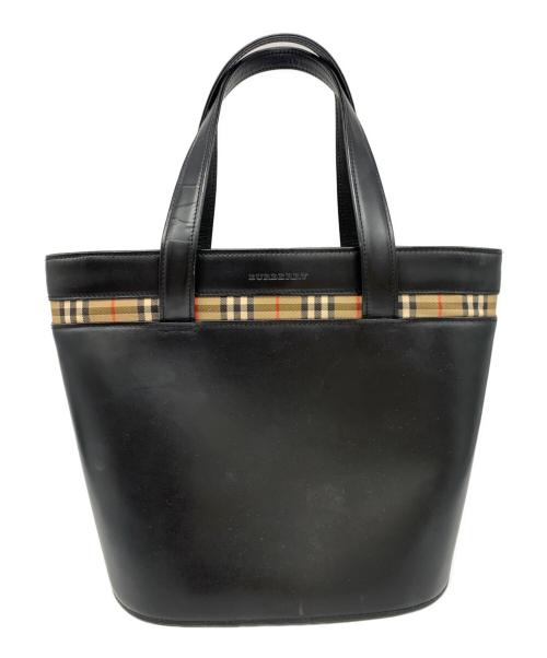 BURBERRY（バーバリー）BURBERRY (バーバリー) ハンドバッグ ベージュ×ブラックの古着・服飾アイテム