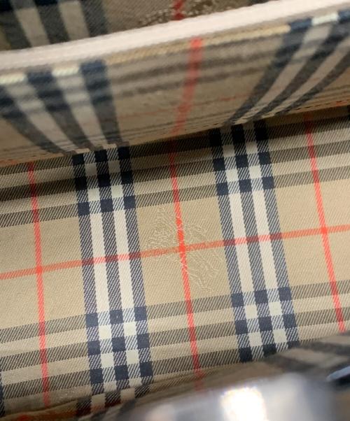 BURBERRY（バーバリー）BURBERRY (バーバリー) ハンドバッグ ベージュ×ブラックの古着・服飾アイテム