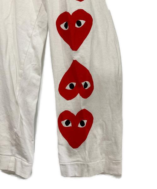PLAY COMME des GARCONS（プレイコムデギャルソン）PLAY COMME des GARCONS (プレイコムデギャルソン) 長袖カットソー ホワイト×レッド サイズ:XLの古着・服飾アイテム