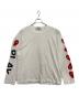 PLAY COMME des GARCONS（プレイコムデギャルソン）の古着「長袖カットソー」｜ホワイト×レッド