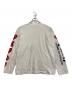 PLAY COMME des GARCONS (プレイコムデギャルソン) 長袖カットソー ホワイト×レッド サイズ:XL：8000円