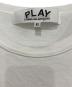 中古・古着 PLAY COMME des GARCONS (プレイコムデギャルソン) 長袖カットソー ホワイト×レッド サイズ:XL：8000円