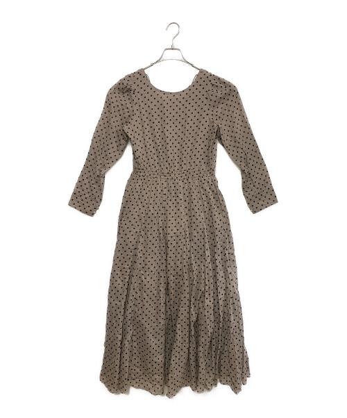 ne quittez pas（ヌキテパ）ne quittez pas (ヌキテパ) 長袖ワンピース ブラウン サイズ:-の古着・服飾アイテム
