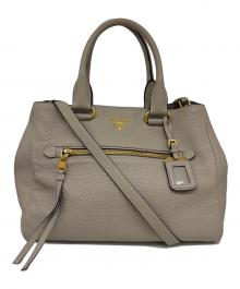 PRADA（プラダ）の古着「2WAYトートバッグ」｜グレージュ
