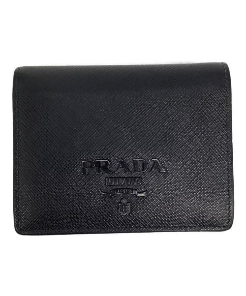 PRADA（プラダ）PRADA (プラダ) 2つ折り財布 ブラックの古着・服飾アイテム