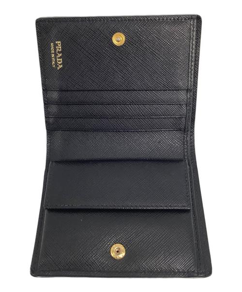 PRADA（プラダ）PRADA (プラダ) 2つ折り財布 ブラックの古着・服飾アイテム