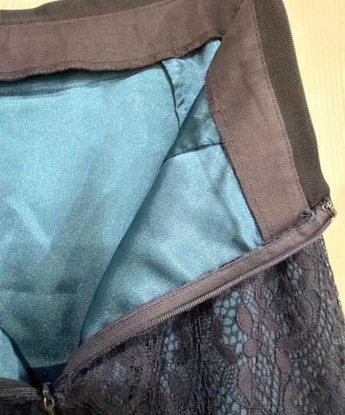 Loulou Willoughby（ルルウィルビー）Loulou Willoughby (ルルウィルビー) レースコンビスカート ネイビー サイズ:2の古着・服飾アイテム
