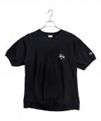 Champion×stussyチャンピオン×ステューシー）の古着「半袖カットソー」｜ブラック