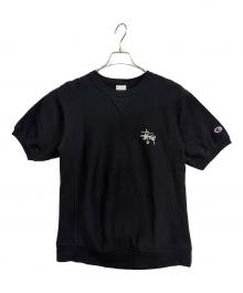 Champion×stussy（チャンピオン×ステューシー）の古着「半袖カットソー」｜ブラック
