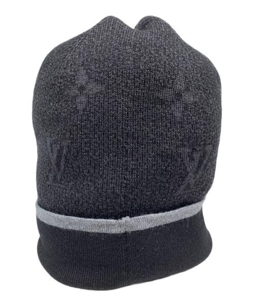 LOUIS VUITTON（ルイ ヴィトン）LOUIS VUITTON (ルイ ヴィトン) ニット帽 ブラック×グレーの古着・服飾アイテム