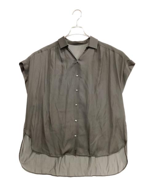 MICHEL KLEIN（ミッシェルクラン）MICHEL KLEIN (ミッシェルクラン) 半袖ブラウス グレー サイズ:M 未使用品の古着・服飾アイテム