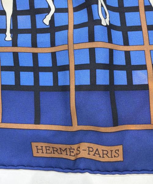 HERMES（エルメス）HERMES (エルメス) シルクスカーフ ネイビーの古着・服飾アイテム