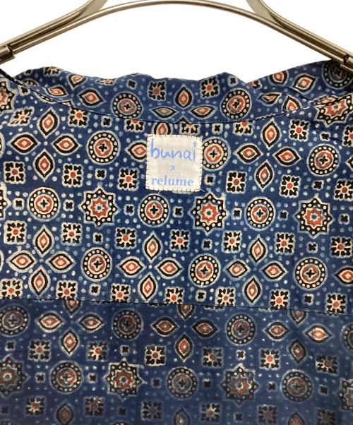 bunai（ブナイ）BUNAI (ブナイ) JOURNAL STANDARD relume (ジャーナルスタンダード レリューム) 半袖シャツ ブルー サイズ:Lの古着・服飾アイテム