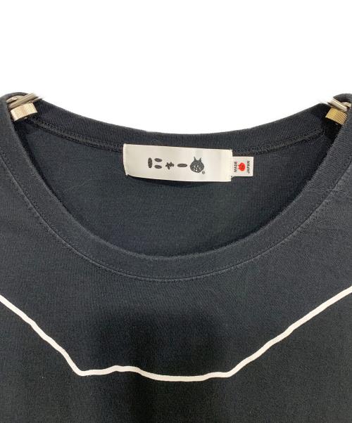 にゃー（ニャー）にゃー (ニャー) ノースリーブカットソー ブラック サイズ:Mの古着・服飾アイテム