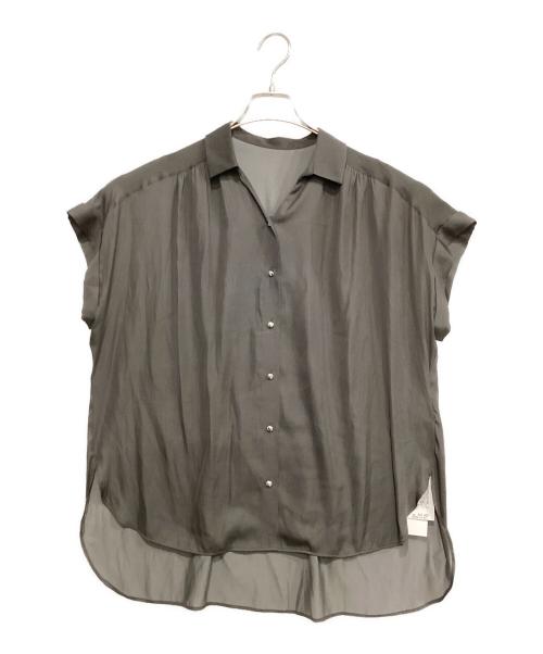 MICHEL KLEIN（ミッシェルクラン）MICHEL KLEIN (ミッシェルクラン) 半袖ブラウス グレー サイズ:M 未使用品の古着・服飾アイテム