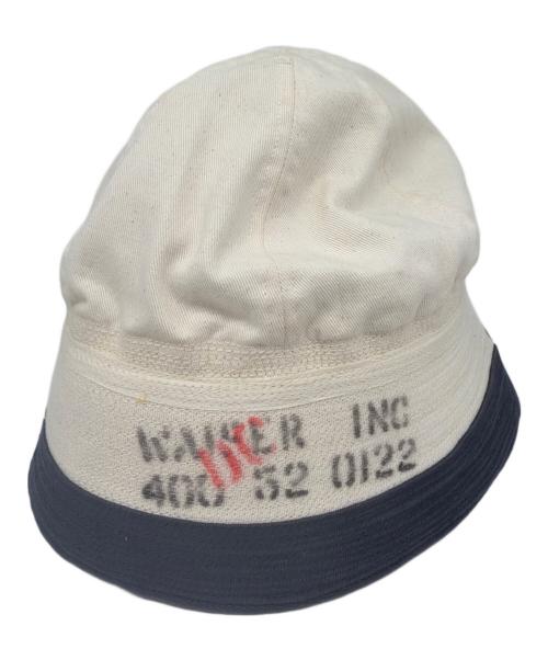 waiper（ワイパー）WAIPER (ワイパー) ハット ホワイト×ネイビー サイズ:Lの古着・服飾アイテム