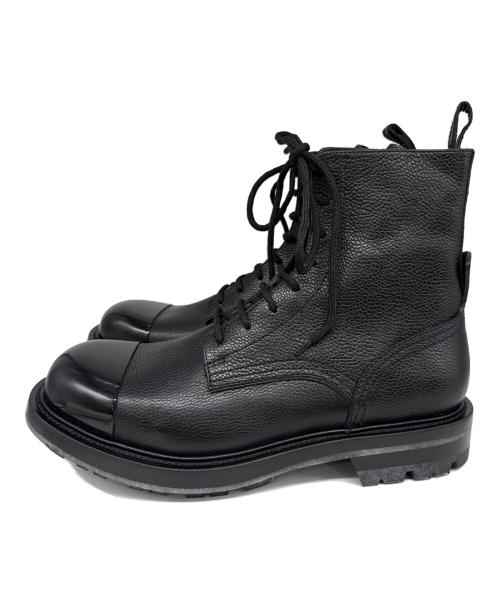 ALEXANDER McQUEEN（アレキサンダーマックイーン）ALEXANDER McQUEEN (アレキサンダーマックイーン) Leather Ankle Boots ブラック サイズ:43の古着・服飾アイテム