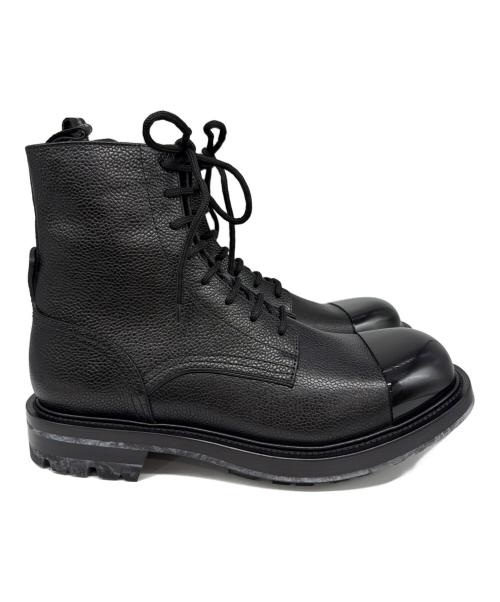 ALEXANDER McQUEEN（アレキサンダーマックイーン）ALEXANDER McQUEEN (アレキサンダーマックイーン) Leather Ankle Boots ブラック サイズ:43の古着・服飾アイテム