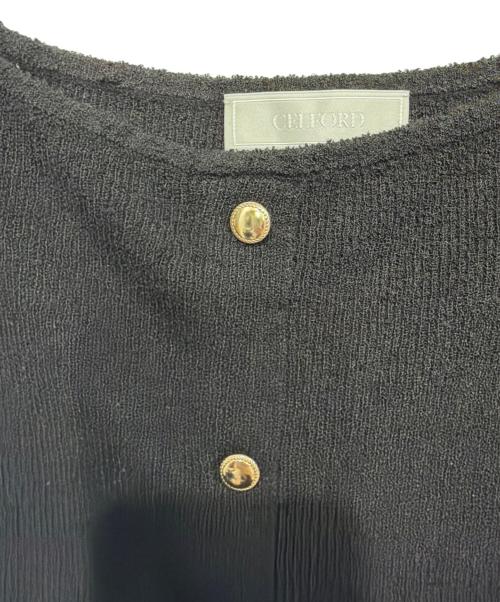 CELFORD（セルフォード）CELFORD (セルフォード) ニットカーディガン ブラック サイズ:FREEの古着・服飾アイテム