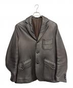 Y'2 leatherワイツーレザー）の古着「DEER SKIN SACK JACKET」｜ブラック