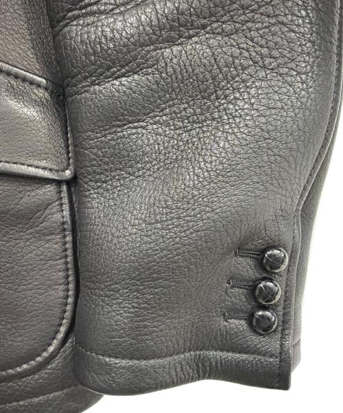 Y'2 leather（ワイツーレザー）Y'2 LEATHER (ワイツーレザー) DEER SKIN SACK JACKET ブラック サイズ:44の古着・服飾アイテム