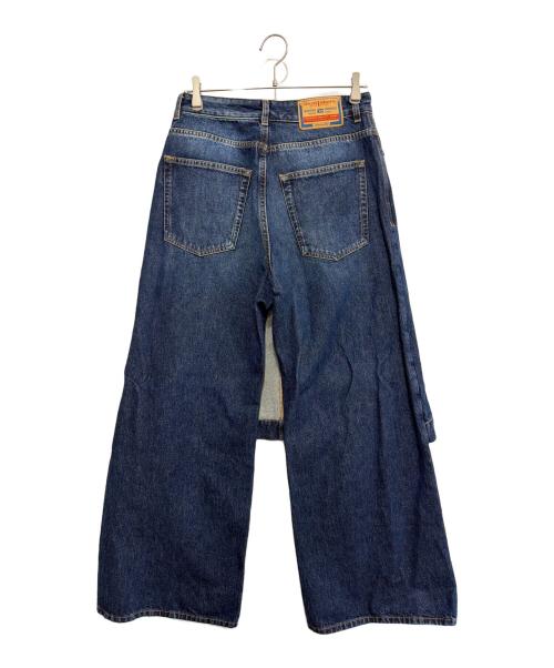 DIESEL（ディーゼル）DIESEL (ディーゼル) レイヤードデニムスカートパンツ インディゴ サイズ:27の古着・服飾アイテム