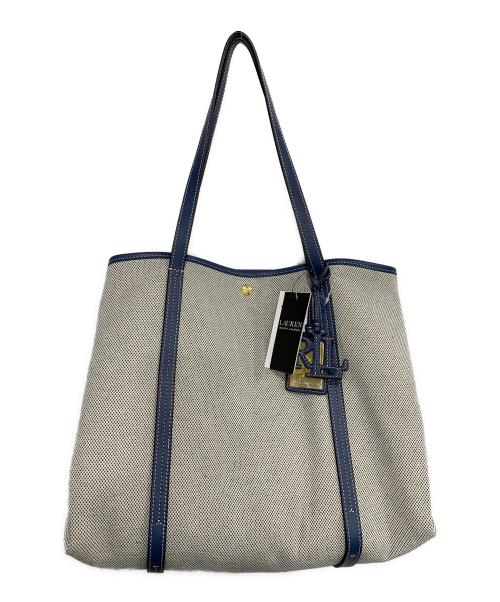 LAUREN RALPH LAUREN（ローレン ラルフ ローレン）LAUREN RALPH LAUREN (ローレン ラルフ ローレン) トートバッグ ブルー×グレーの古着・服飾アイテム