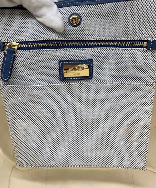 LAUREN RALPH LAUREN（ローレン ラルフ ローレン）LAUREN RALPH LAUREN (ローレン ラルフ ローレン) トートバッグ ブルー×グレーの古着・服飾アイテム