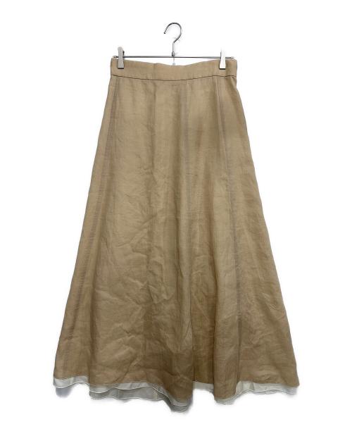 YLEVE（イレーヴ）YLEVE (イレーヴ) ROYAL RAMIE BROAD SKIRT ベージュ サイズ:2の古着・服飾アイテム