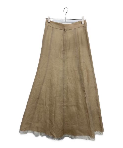 YLEVE（イレーヴ）YLEVE (イレーヴ) ROYAL RAMIE BROAD SKIRT ベージュ サイズ:2の古着・服飾アイテム