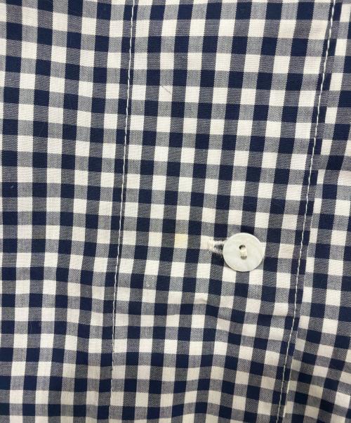 M'S HANNAH（ミズ・ハンナ）M'S HANNAH (ミズ・ハンナ) 半袖シャツ ホワイト×ネイビー サイズ:38~40号の古着・服飾アイテム