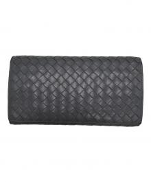 BOTTEGA VENETA（ボッテガベネタ）の古着「長財布」｜ブラック