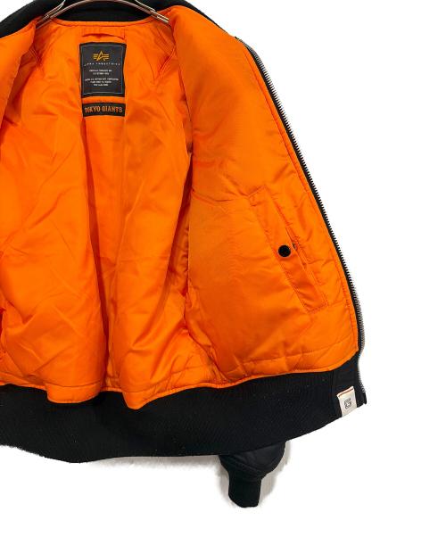 ALPHA（アルファ）ALPHA (アルファ) GIANTS (ジャイアンツ) MA-1フライトジャケット ブラック サイズ:Mの古着・服飾アイテム