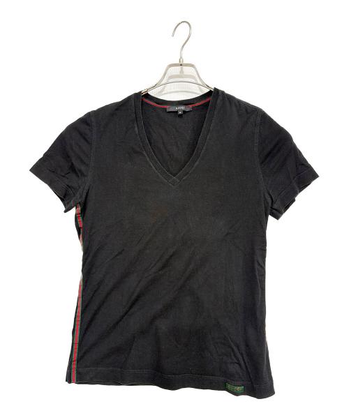 GUCCI（グッチ）GUCCI (グッチ) 半袖カットソー ブラック サイズ:Mの古着・服飾アイテム