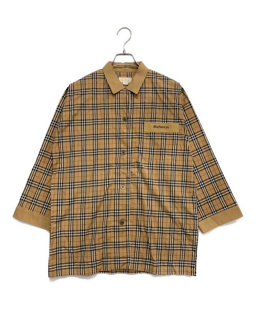 Burberry's（バーバリーズ）Burberry's (バーバリーズ) 長袖シャツ ブラウン サイズ:Mの古着・服飾アイテム