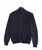 POLO RALPH LAURENポロ・ラルフローレン）の古着「ジップアップニット」｜ネイビー