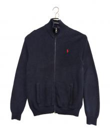 POLO RALPH LAUREN（ポロ・ラルフローレン）の古着「ジップアップニット」｜ネイビー