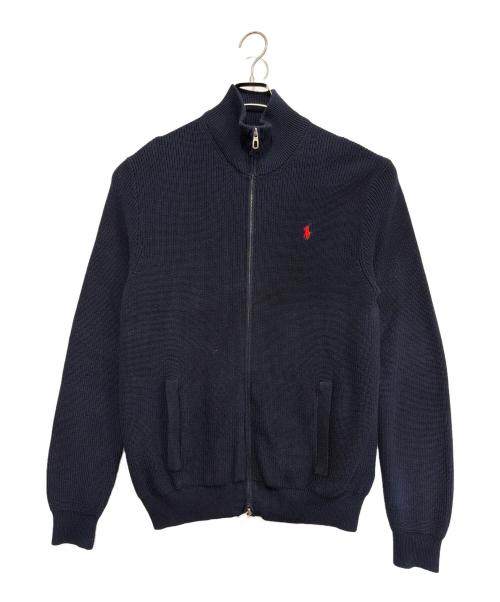 POLO RALPH LAUREN（ポロ・ラルフローレン）POLO RALPH LAUREN (ポロ・ラルフローレン) ジップアップニット ネイビー サイズ:Lの古着・服飾アイテム