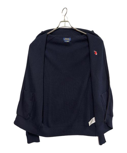 POLO RALPH LAUREN（ポロ・ラルフローレン）POLO RALPH LAUREN (ポロ・ラルフローレン) ジップアップニット ネイビー サイズ:Lの古着・服飾アイテム