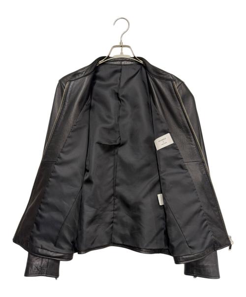STUDIOUS（ステュディオス）STUDIOUS (ステュディオス) シングルライダースジャケット ブラック サイズ:3の古着・服飾アイテム