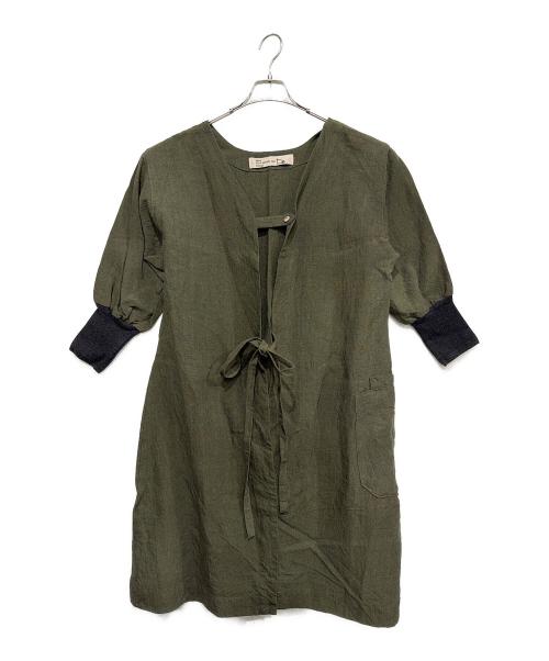 kapoc（カポック）kapoc (カポック) 長袖ワンピース グリーン サイズ:M~Lの古着・服飾アイテム