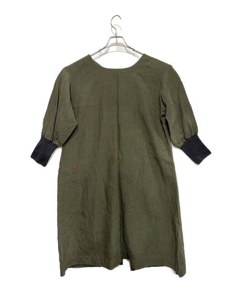 kapoc（カポック）kapoc (カポック) 長袖ワンピース グリーン サイズ:M~Lの古着・服飾アイテム