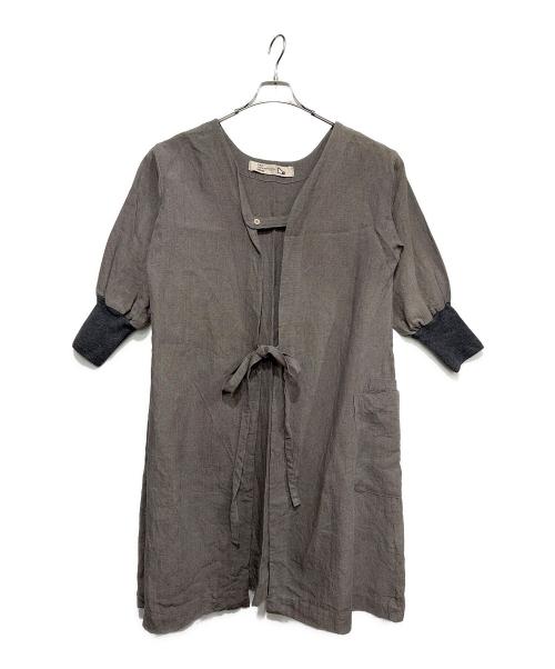 kapoc（カポック）kapoc (カポック) 長袖ワンピース グレー サイズ:M~Lの古着・服飾アイテム