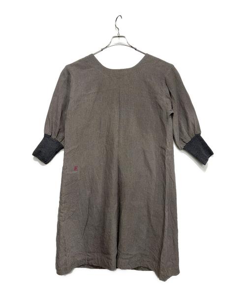 kapoc（カポック）kapoc (カポック) 長袖ワンピース グレー サイズ:M~Lの古着・服飾アイテム