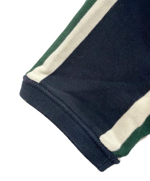 FRED PERRY（フレッドペリー）FRED PERRY (フレッドペリー) 薄手ニット ネイビー×グリーン サイズ:Sの古着・服飾アイテム