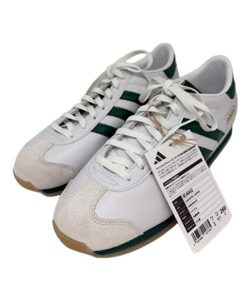 adidas（アディダス）adidas (アディダス) ローカットスニーカー ホワイト×グリーン サイズ:26cm 未使用品の古着・服飾アイテム