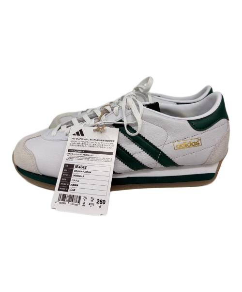 adidas（アディダス）adidas (アディダス) ローカットスニーカー ホワイト×グリーン サイズ:26cm 未使用品の古着・服飾アイテム